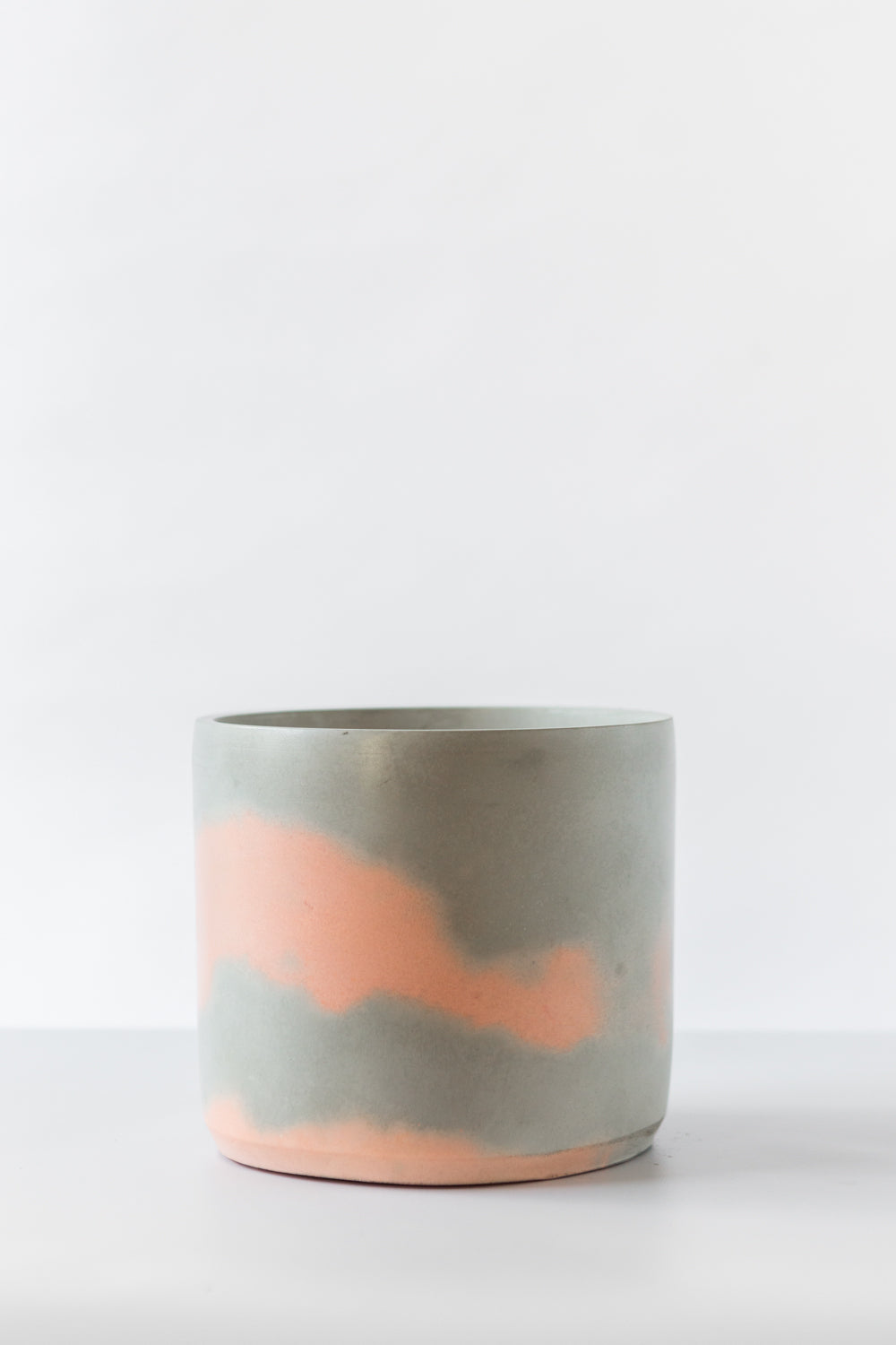 Pale Pink and Light Grey Plant Pot