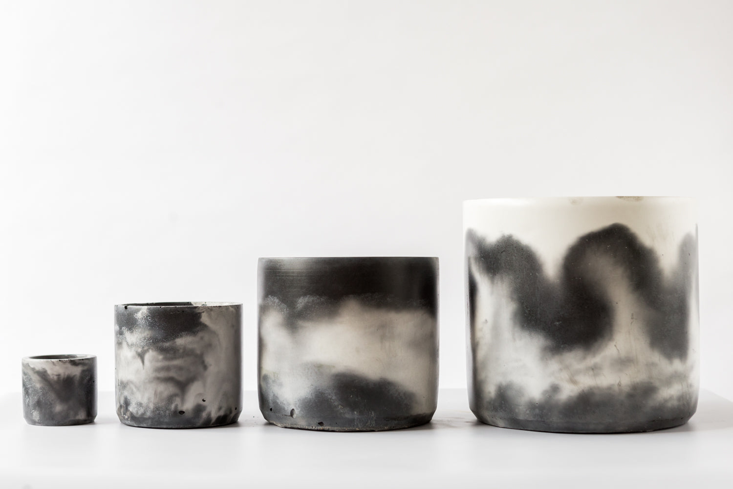 Monochrome Plant Pot by Concrete Jungle in small, medium, large and extra large sizes